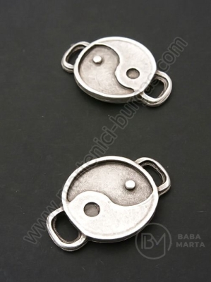 Element de conectare metalic 29x20mm orificiu argintiu 6x2.5mm 1 buc 309535