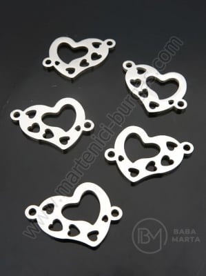 Element inimă OȚEL 17x12x1mm 1 pachet 1 bucată 305696