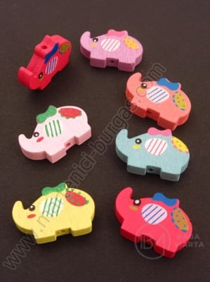 Figurină elefant din lemn 22x15x5mm MIX 20 pieces 327073