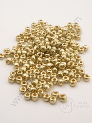 Mărgele de sticlă aurii 3mm 50g 331543