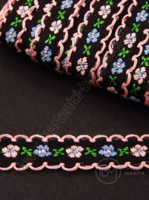 Panglică cu flori 13mm 1 pachet ~20 metri 411190