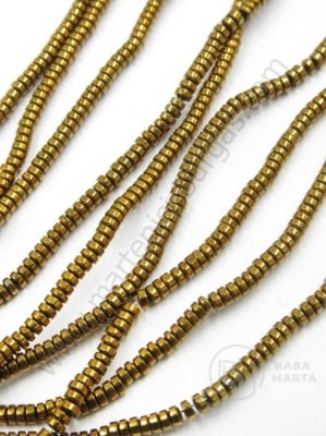 Disc de hematit 2x1mm gaură 0.7mm ~450 buc ~40cm 1 buc 353190