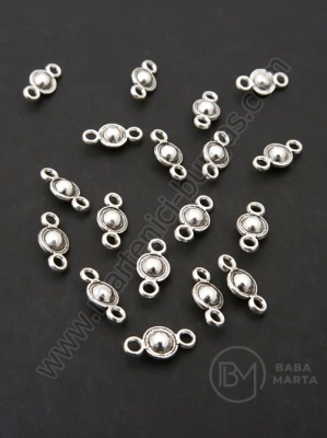 Element de conectare metalic 10.5x5mm color argintie 1 pachet 30 buc 308679