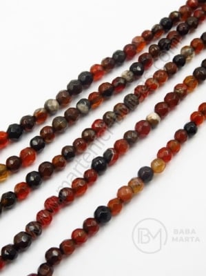 Agat ~ bilă fațetă de 4 mm ~ 95 bucăți 1 buc 352599