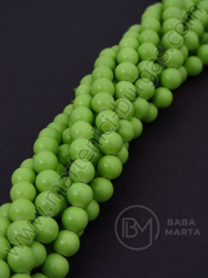 Șir de mărgele de sticlă 10mm reseda ~85 buc 1 buc 8201