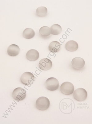 Glass Caboșon 6x3mm ochi de pisică gri 20 buc 191026