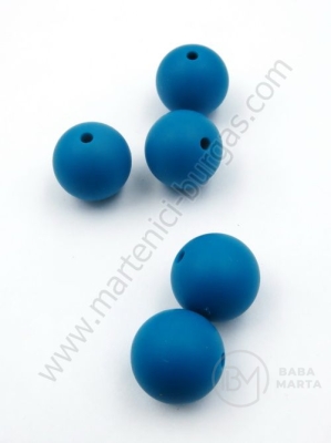 Bilă de mărgele din silicon 15mm gaură 2mm 1 paquet 5 buc 317075