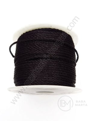 Sfoară neagră din polyester ~2.5 mm ~35 meters 1 rollă 441367