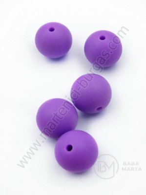 Bilă de mărgele din silicon cu gaură de 15 mm, 2 mm, 1 paquet, 5 pcs. 317063