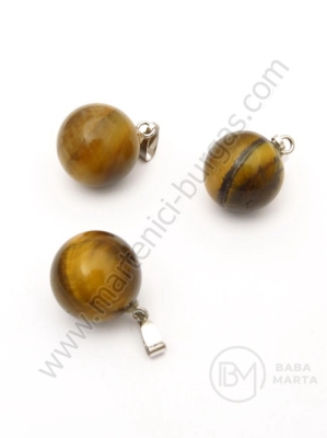 Pandantiv sferă 14mm ochi de tigru 1 buc 355301