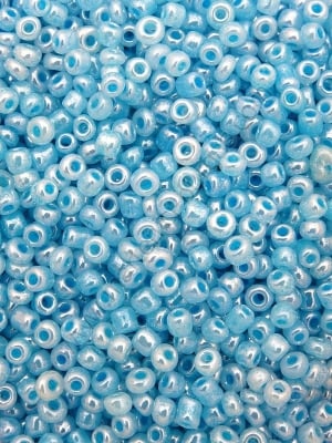 Mărgele de sticlă albastru deschis Ceylon 3mm 50g 333048