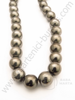 Șir de mărgele de vitola 10mm grafit ~33 pieces 1 buc 343142