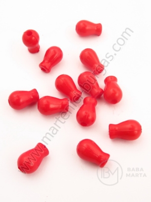 Mărgele 10x6mm roșii 1 pachet 40g ~202 buc 311881