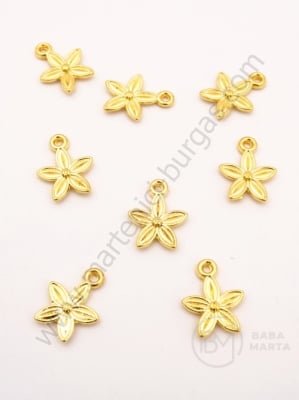 Pandantiv metalic 13x10mm culoare aurie 1 pachet 20 buc 306029
