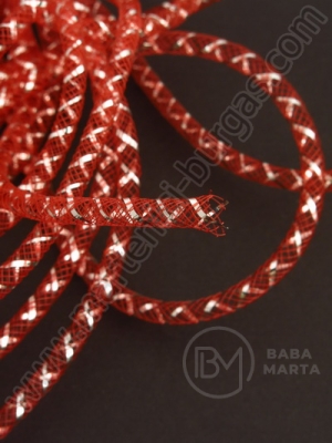Tub de șnur plasă 5mm red cu șchiopă 5 metri 421008