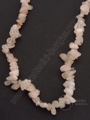 Colier din piatră naturală cuarț roz 5-7mm 85cm 1 buc 355146