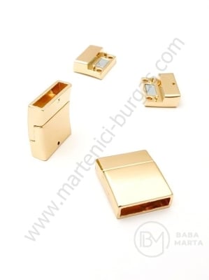 Închizator magnetică 17.5x6x20mm aurie gaură 15x3mm 1 buc 302032