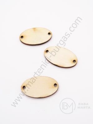 Set oval din lemn 28x17mm gaură 2.5mm 1 pachet 20 bucăți 181567