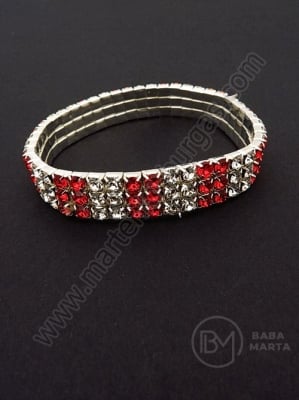 Martenitsa metalică cu cristale elastice 1 pachet 12 buc 105188