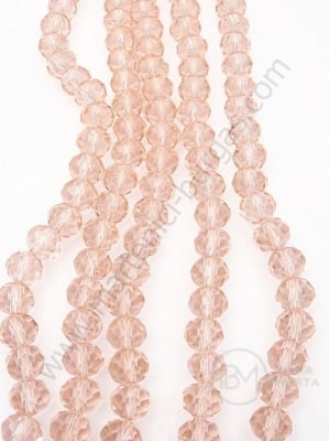 Collier cu cristale 8x6mm roz ~68 buc 44cm 1 buc 342122
