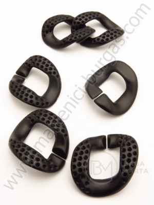 Inel 28x24x3mm pentru lanț negru 20 buc 318169