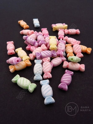 Bomboane colorate 7x15x5mm gaură 1.2mm 1 pachet 40g ~90 buc 312757