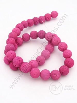 Colier Piatră vulcanică - LAVA 10mm violet ~38 bucăți 1 buc 352270