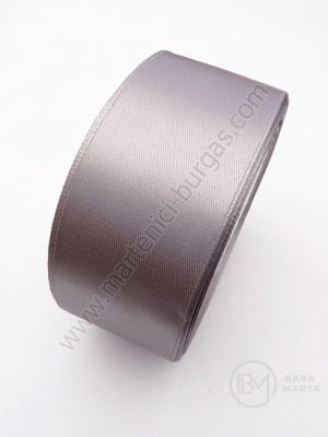 Panglică satinată 40mm gri ~22 metri 451577