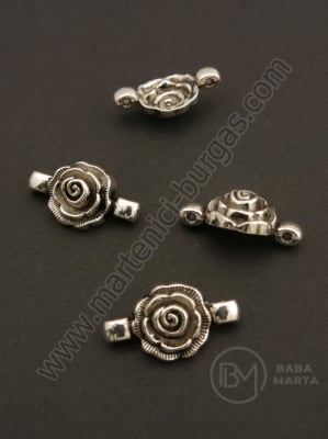 Element de conectare 23x13x7mm argintiu gaură 1.5mm 5 buc 308615