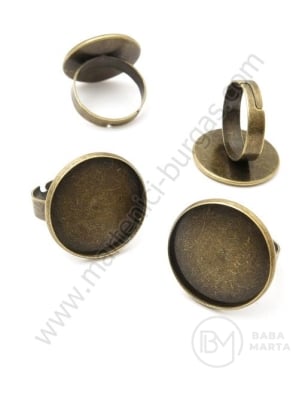 Inel din bronz antic, bază de montare 20mm, 1 pachet de 4 bucăți 301988