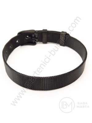 Brățară din oțel, lungime 21,5 cm, lățime 10 mm, culoare negru, 1 buc. 307696