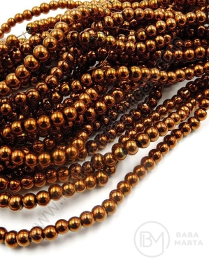 Mărgele de sticlă 3mm gaură 1mm 1wt ~32cm ~ 100buc 343831