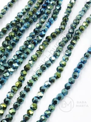 Poligon de hematit 3,8~4mm gaură 1mm ~40cm ~100buc 1buc 353228