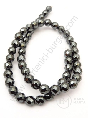Mărgele de hematit fațetate 8mm ~49 buc 1 buc 351093