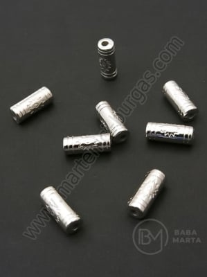Mărgele SSV 11x5mm culoare argintie gaură 1.5mm 1 pachet 100 buc 318574