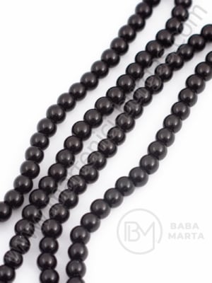 Şir de perle negre 6mm. ~80cm ~140 bucati 341080