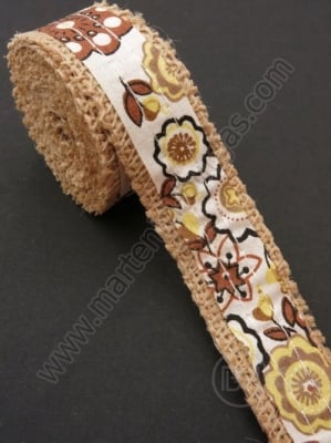 Bandă de pânză de sac cu bandă textilă width 25mm - length ~2 meters 1 rollă 462033