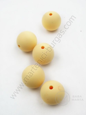 Bilă de mărgele din silicon 15mm gaură 2mm 1 paquet 5 buc 317083