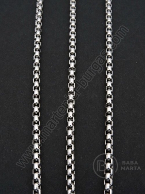 Lanț OȚEL 3x1.2mm color argintie 1 metru 302159