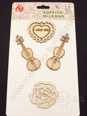 Elemente decorative din lemn 1 pachet 182042