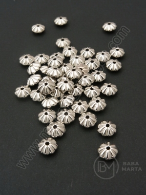 Mărgele SSV 8x4mm culoare argintie 1 pachet 200 buc 318502