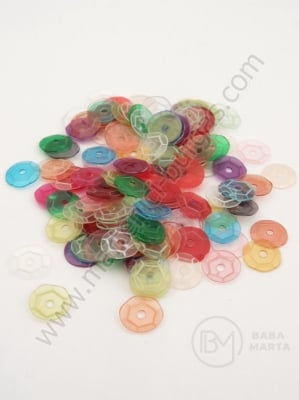 Paiete rotunde 7x04mm transparent MIX 20g ~1200 buc 161001