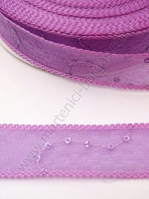 Panglică 26mm violet cu paiete 1 pachet 5 metri 451413