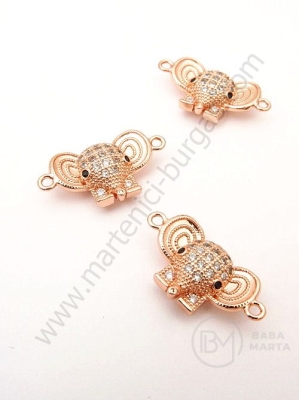 Element elefant 23x12mm cu zirconiu forjat 1 bucată 305123