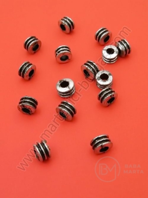 Cilindru metalizat 7x5mm bore 3mm 1 pachet 40g ~420buc 318662