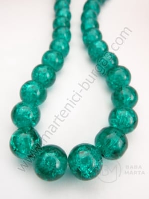 Bilă de vitola 10mm verde craquelat 80cm ~85 buc 1 buc 343201
