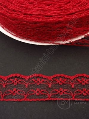 Panglică de dantelă 22mm bordo 10 metri 451371