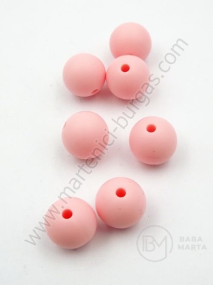 Bilă de mărgele din silicon 12mm gaură 1.5mm 1 paquet 5 buc 317049