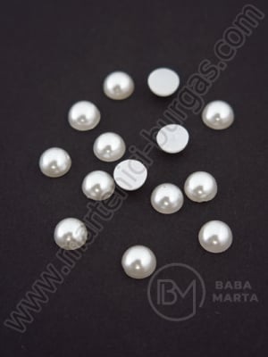 Emisferă perlă albă 6mm 100 buc 151069