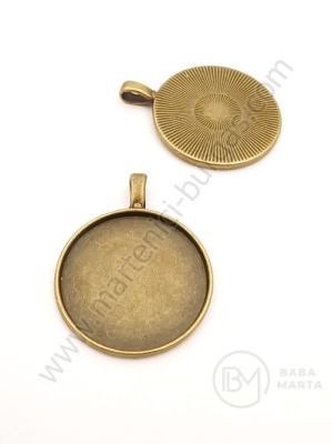 Pendant 42x32mm bronz antic base încastrată 30mm 1 pachet 3 buc 306816